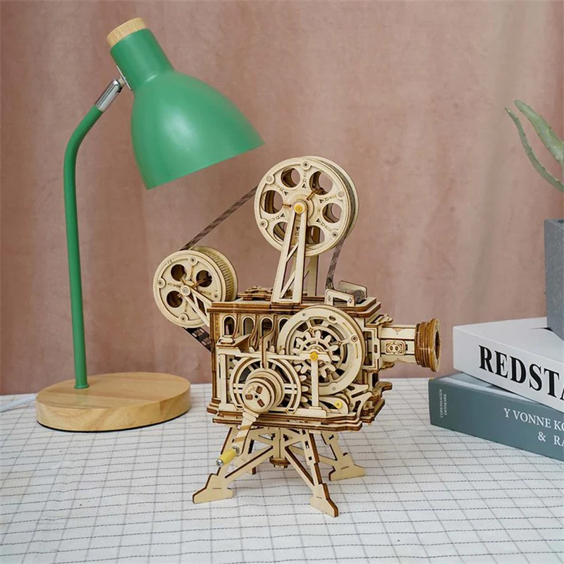 Robotime LK601 ROKR Vitascope Movie Projector 3D Wooden Puzzle - JOYTOY WORLD