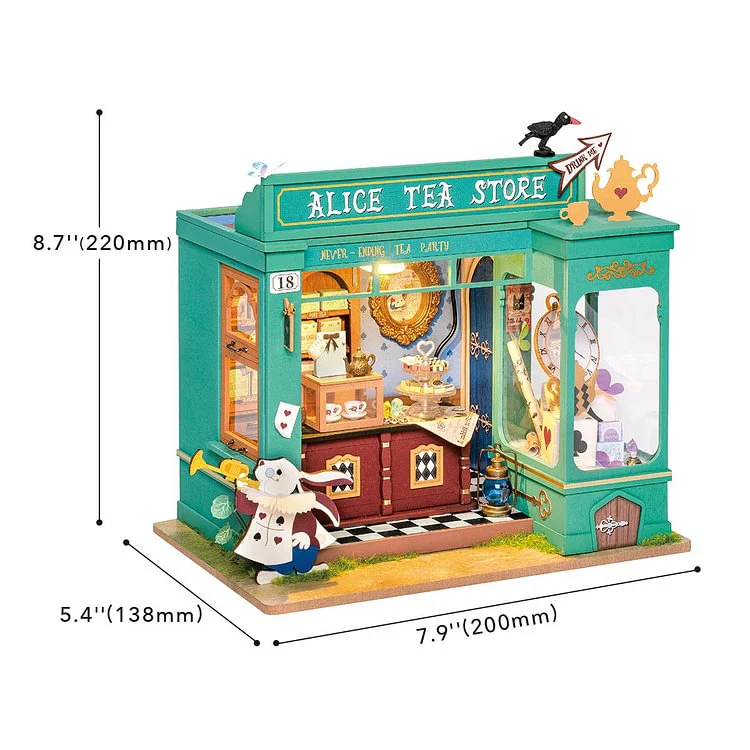 Robotime DG156 Rolife Alice's Tea Store DIY Miniature House Kit - JOYTOY WORLD