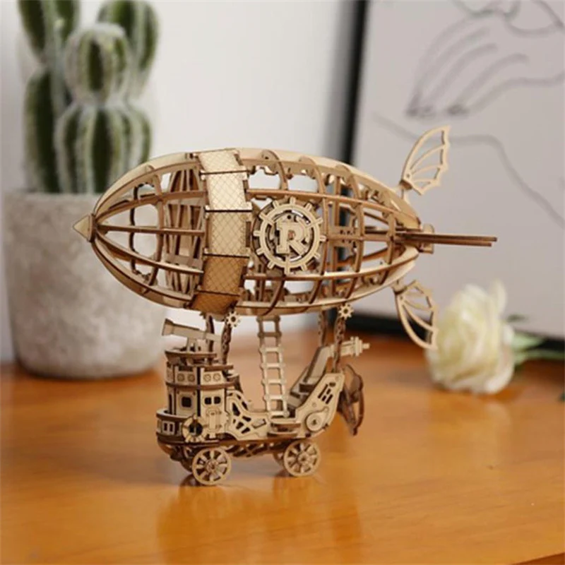 Robotime TG407 Rolife Airship Model 3D Wooden Puzzle - JOYTOY WORLD