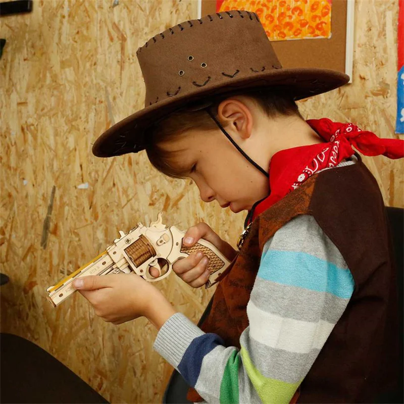 Robotime LQ401 ROKR Corsac M60 Gun Toy 3D Wooden Puzzle - JOYTOY WORLD
