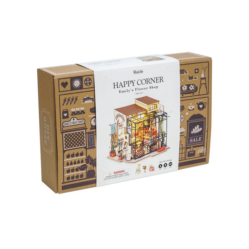 Robotime DG145 Rolife Emily's Flower Shop Miniature House - JOYTOY WORLD