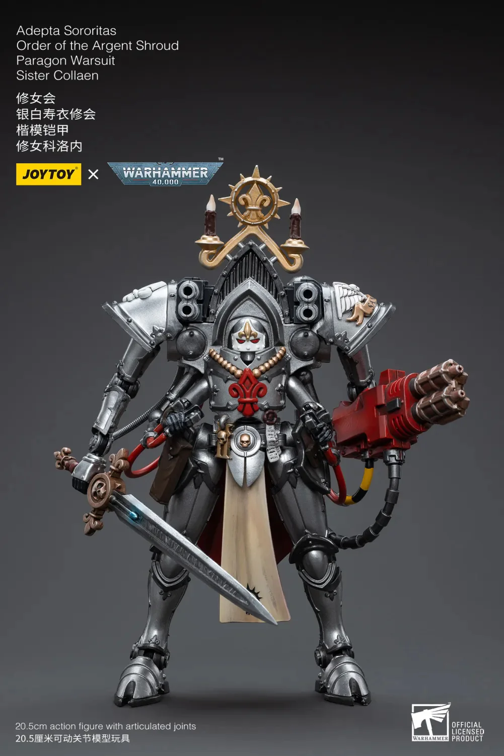 JOYTOY JT4669 Warhammer 40k 1: 18 Adepta Sororitas Order of the Argent Shroud Paragon Warsuit Sister Collaen - JOYTOY WORLD