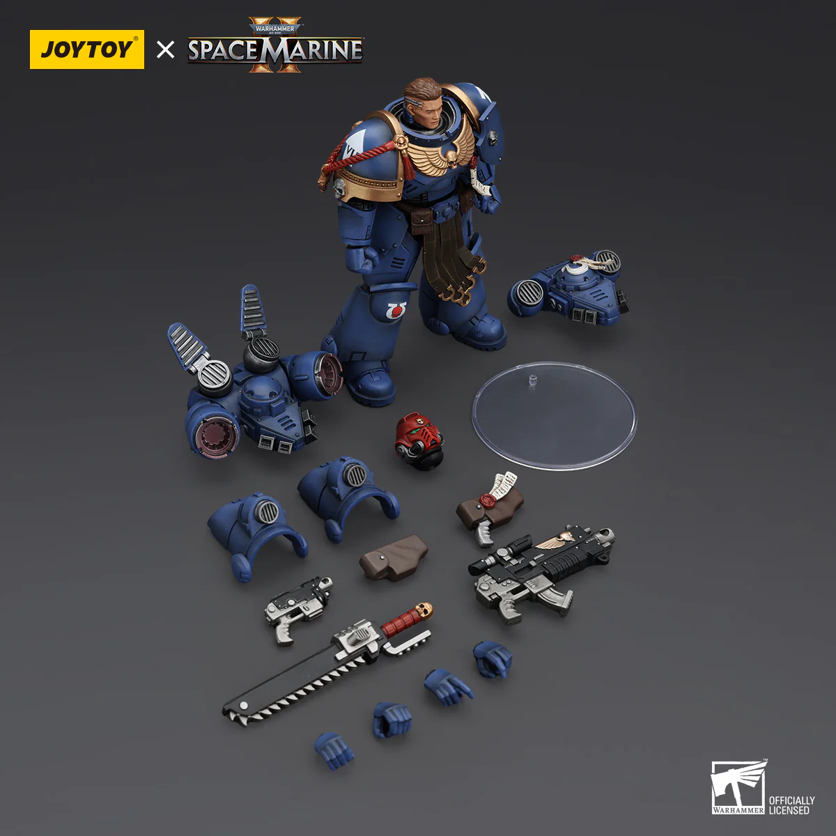 JOYTOY Warhammer 40k Space Marine 2 1: 18 Ultramarines Lieutenant Titus  Sergeant Gadriel and Brother Chairon - JOYTOY WORLD