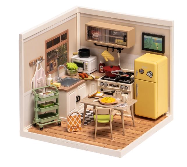 Robotime DW008 Happy Meals Kitchen - JOYTOY WORLD