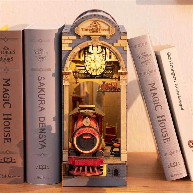 Robotime TGB04 Rolife Time Travel 3D Wooden DIY Miniature House Book Nook - JOYTOY WORLD