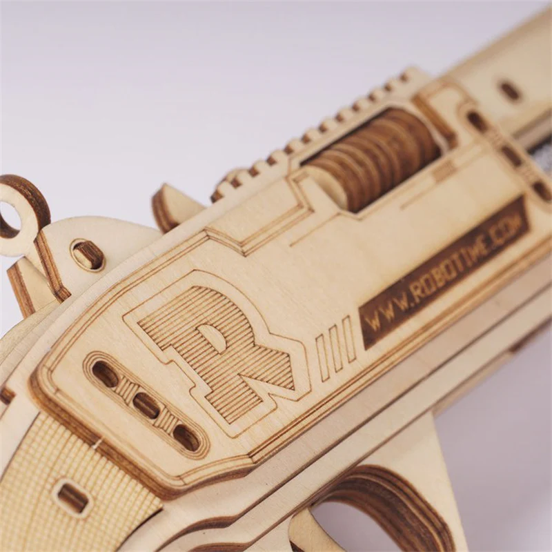 Robotime LQ501 ROKR Terminator M870 Gun Toy 3D Wooden Puzzle - JOYTOY WORLD