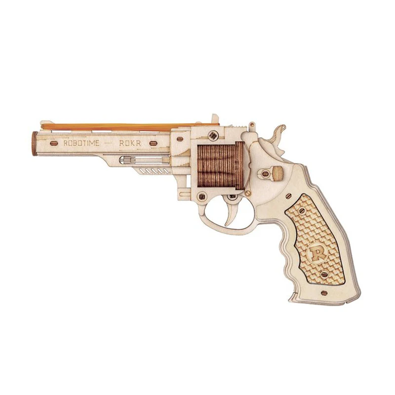Robotime LQ401 ROKR Corsac M60 Gun Toy 3D Wooden Puzzle - JOYTOY WORLD