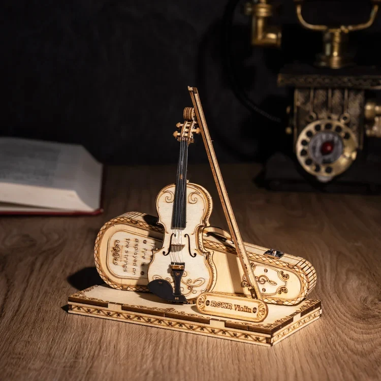Robotime TG604K ROKR Violin Capriccio Model 3D Wooden Puzzle - JOYTOY WORLD