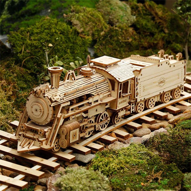 Robotime MC501 ROKR Prime Steam Express Train 3D Wooden Puzzle - JOYTOY WORLD
