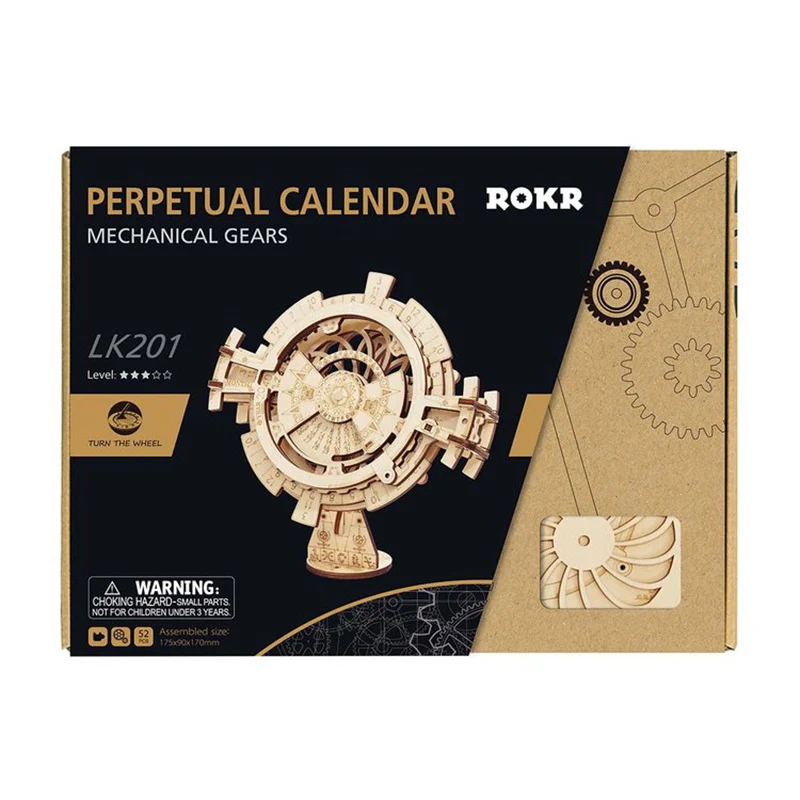 Robotime LK201 ROKR Perpetual Calendar 3D Wooden Puzzle - JOYTOY WORLD