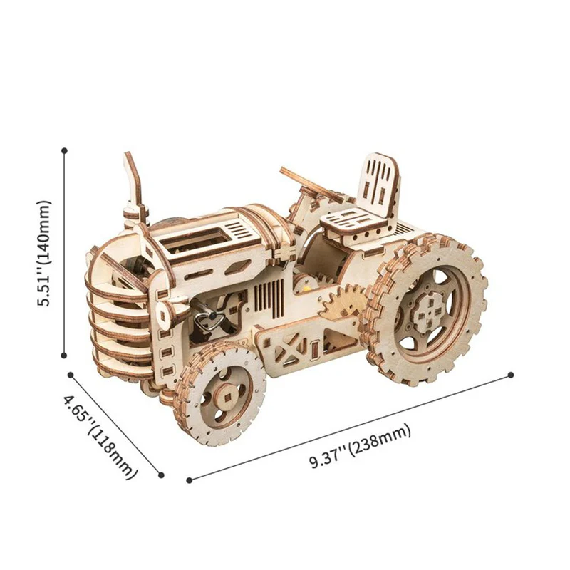 Robotime LK401 ROKR Tractor Mechanical Gears 3D Wooden Puzzle - JOYTOY WORLD