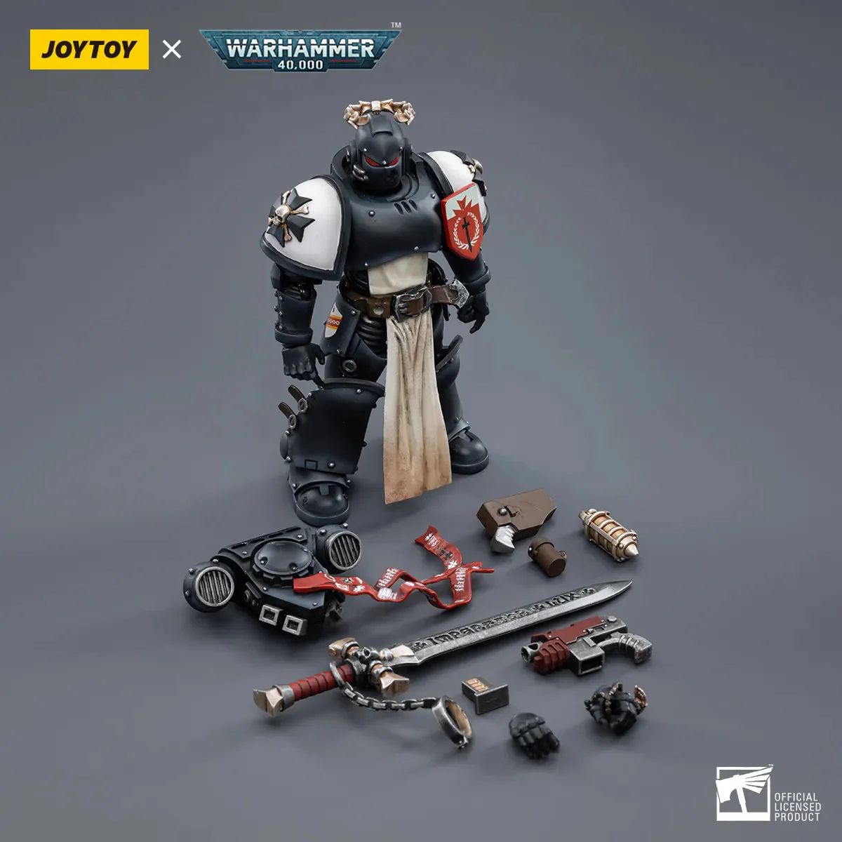 JOYTOY Warhammer 40k 1: 18 Black Templars Marshal Primaris Sword Brethren and Emperors Champion - JOYTOY WORLD