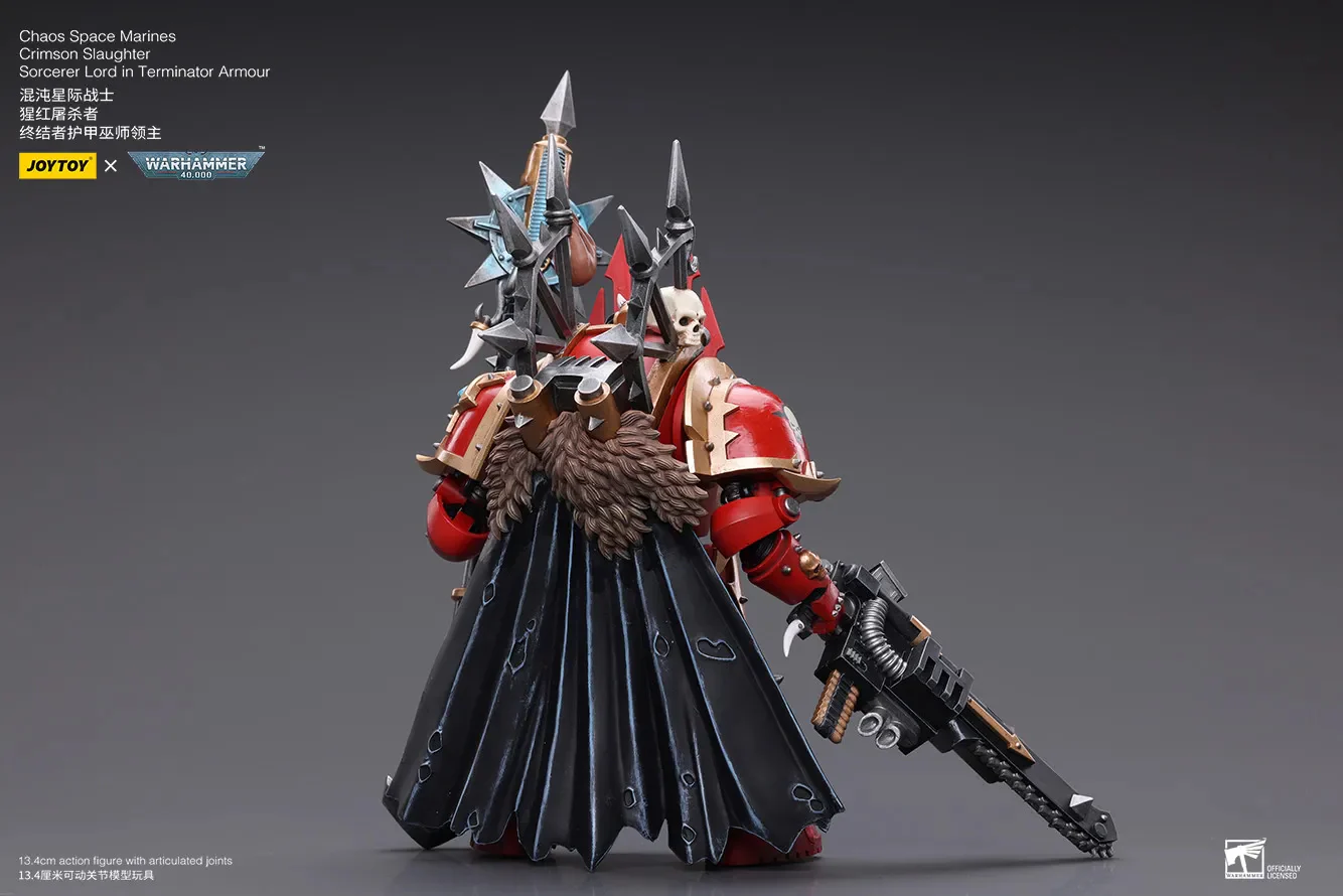 JOYTOY JT6816 Warhammer 40k 1: 18 ChaosSpace Marines Crimson Slaughter Sorcerer Lord in Terminator Armour - JOYTOY WORLD