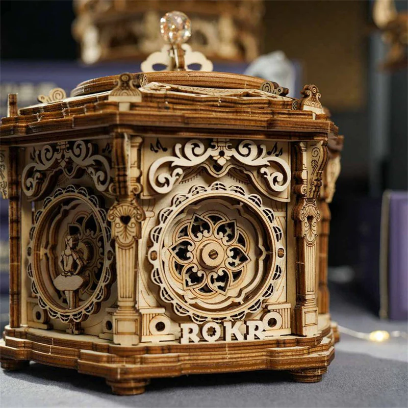 Robotime AMK52 ROKR Secret Garden DIY Mechanical Music Box - JOYTOY WORLD
