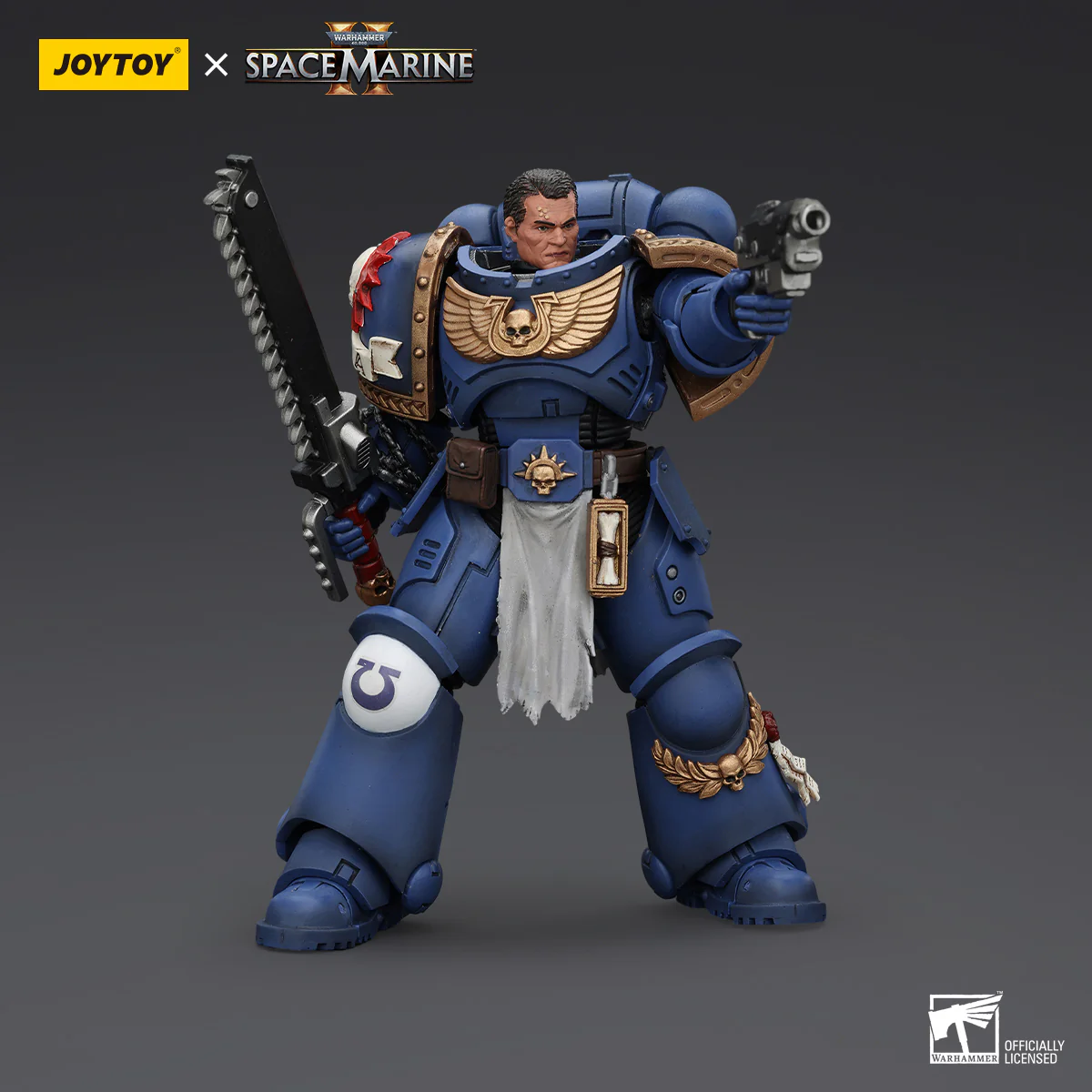 JOYTOY Warhammer 40k Space Marine 2 1: 18 Ultramarines Lieutenant Titus  Sergeant Gadriel and Brother Chairon - JOYTOY WORLD