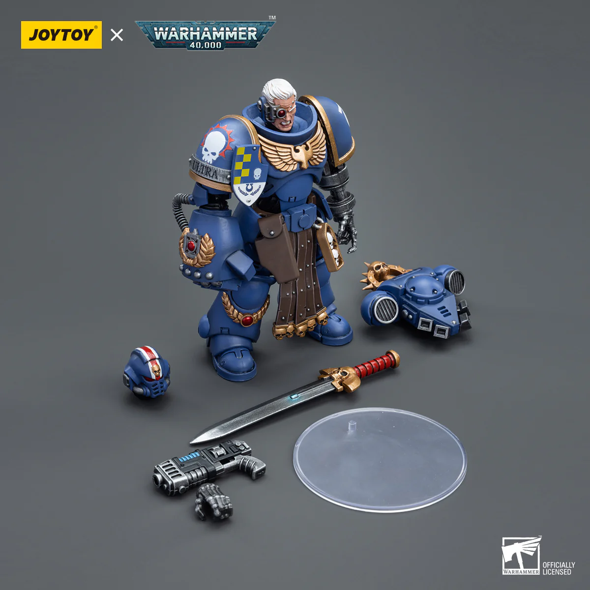 JOYTOY JT7677 Warhammer 40k 1: 18 Ultramarines Lieutenant with Power Fist - JOYTOY WORLD