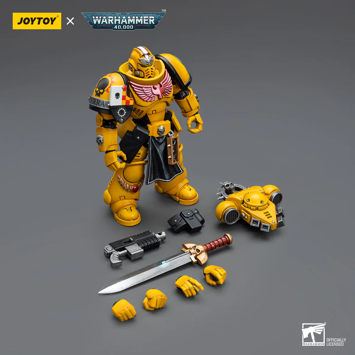 JOYTOY JT7714 Warhammer 40k 1: 18 Imperial Fists Lieutenant with Power Sword - JOYTOY WORLD