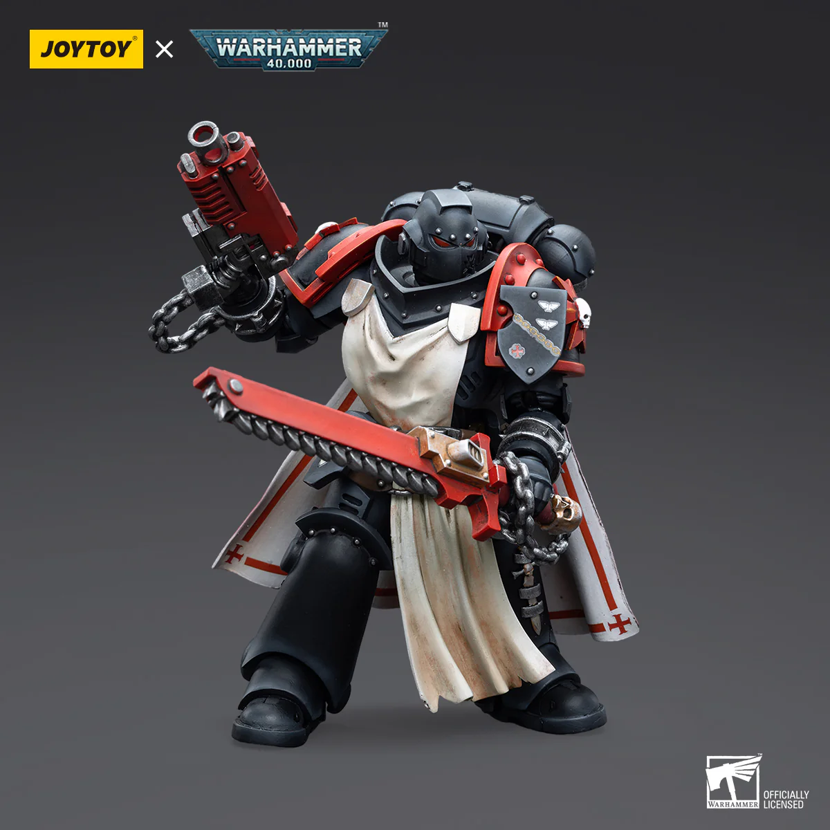 JOYTOY Warhammer 40k 1: 18 Black Templars Primaris Sword Brethren - JOYTOY WORLD