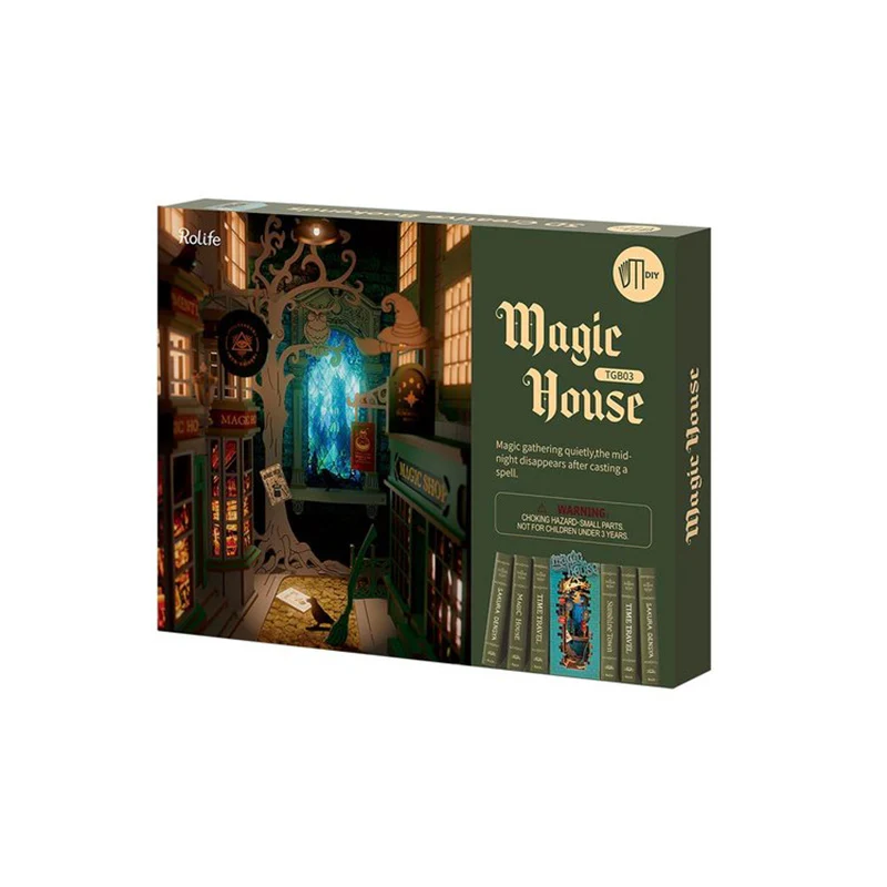 Robotime TGB03 Rolife Magic House 3D Wooden DIY Miniature House Book Nook - JOYTOY WORLD