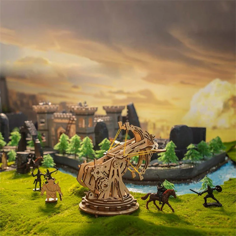 Robotime KW401 ROKR Siege Heavy Ballista 3D Wooden Puzzle - JOYTOY WORLD