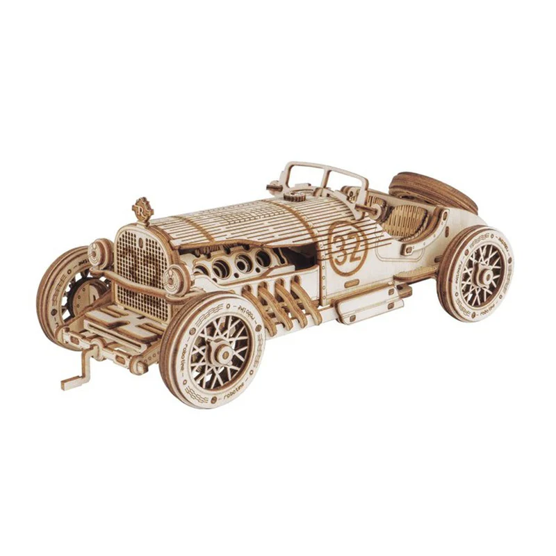 Robotime MC401 ROKR Grand Prix Car Scale Model 3D Wooden Puzzle - JOYTOY WORLD
