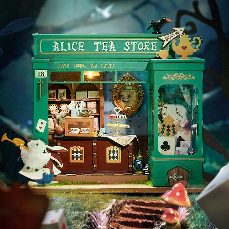 Robotime DG156 Rolife Alice's Tea Store DIY Miniature House Kit - JOYTOY WORLD