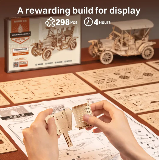 Robotime MC801 Vintage Car - JOYTOY WORLD