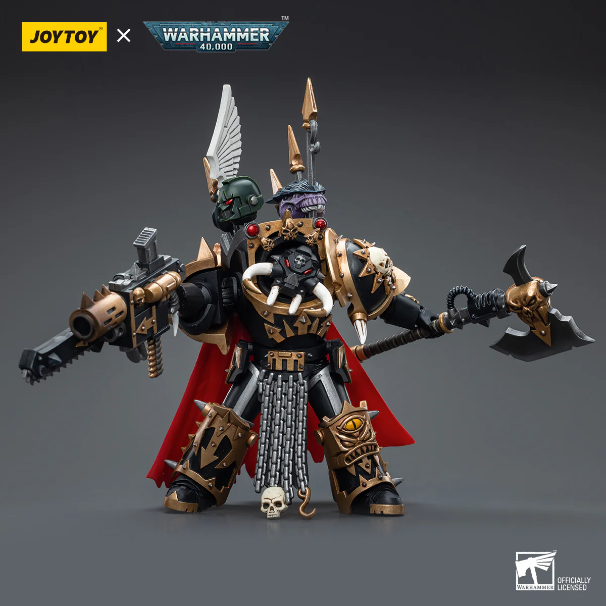 JOYTOY JT6489 Warhammer 40k 1: 18 Chaos Space Marines Black Legion Chaos Lord in Terminator Armour - JOYTOY WORLD