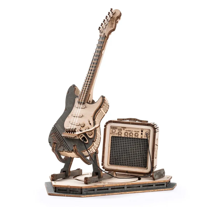 Robotime TG605K ROKR Electric Guitar Model 3D Wooden Puzzle - JOYTOY WORLD