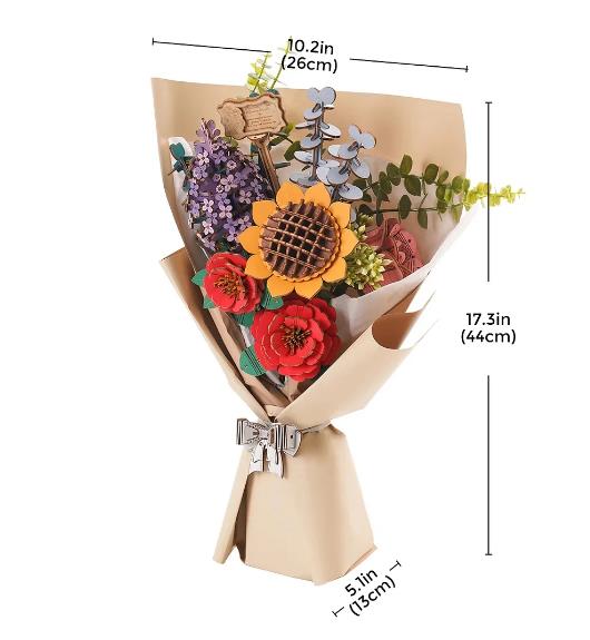Robotime TW01H Wooden Flower Bouquet - JOYTOY WORLD