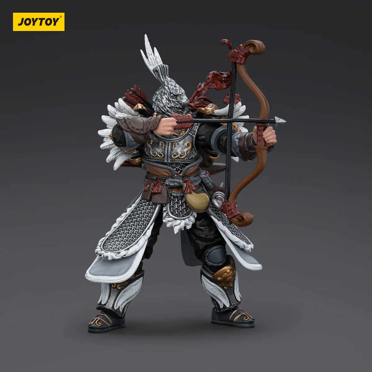 JOYTOY JT5901 6045 1:18 Dark Source-JiangHu Northern Hanland Empire White Feather Snowfield Archery Cavalry and White Feather Armored Horse - JOYTOY WORLD