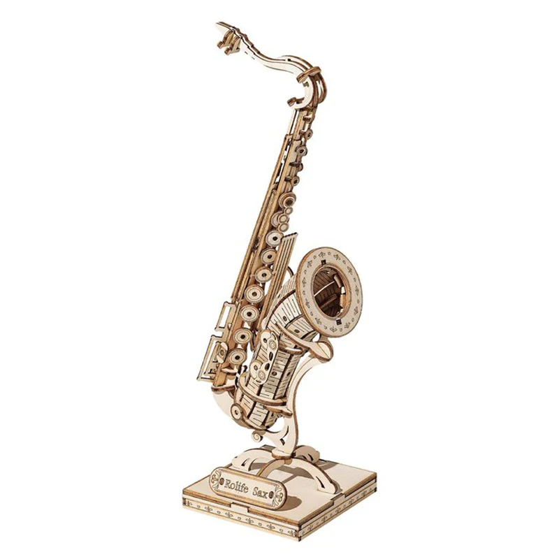 Robotime TG309 Rolife Saxophone 3D Wooden Puzzle - JOYTOY WORLD
