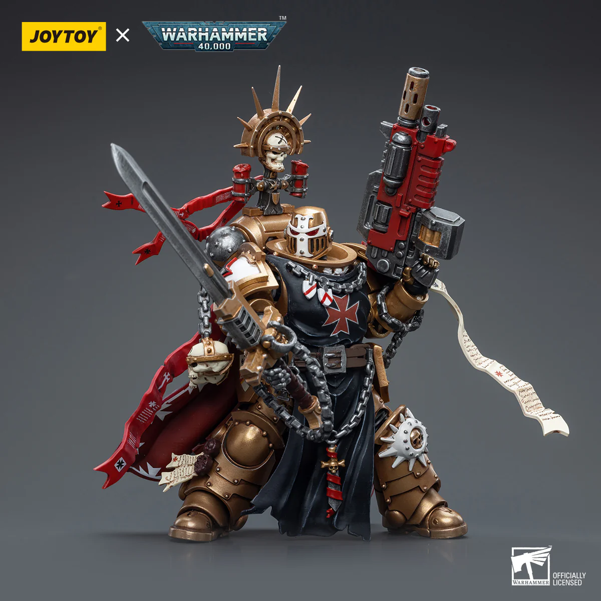 JOYTOY JT6540 Warhammer 40k 1: 18 Black Templars High Marshal Helbrecht - JOYTOY WORLD