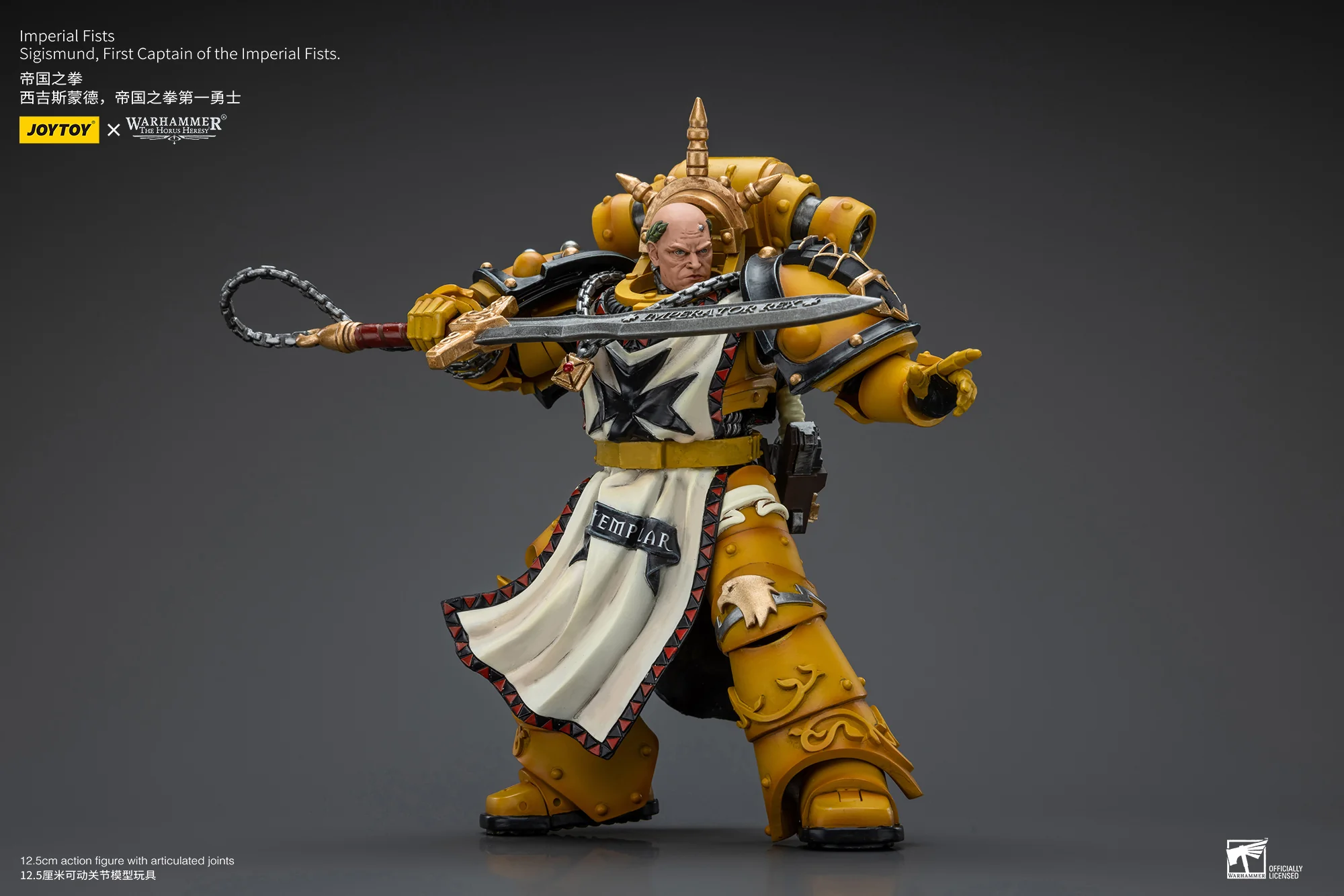 JOYTOY JT9237 Warhammer The Horus Heresy 1: 18 Imperial Fists Sigismund First Captain of the Imperial Fists - JOYTOY WORLD