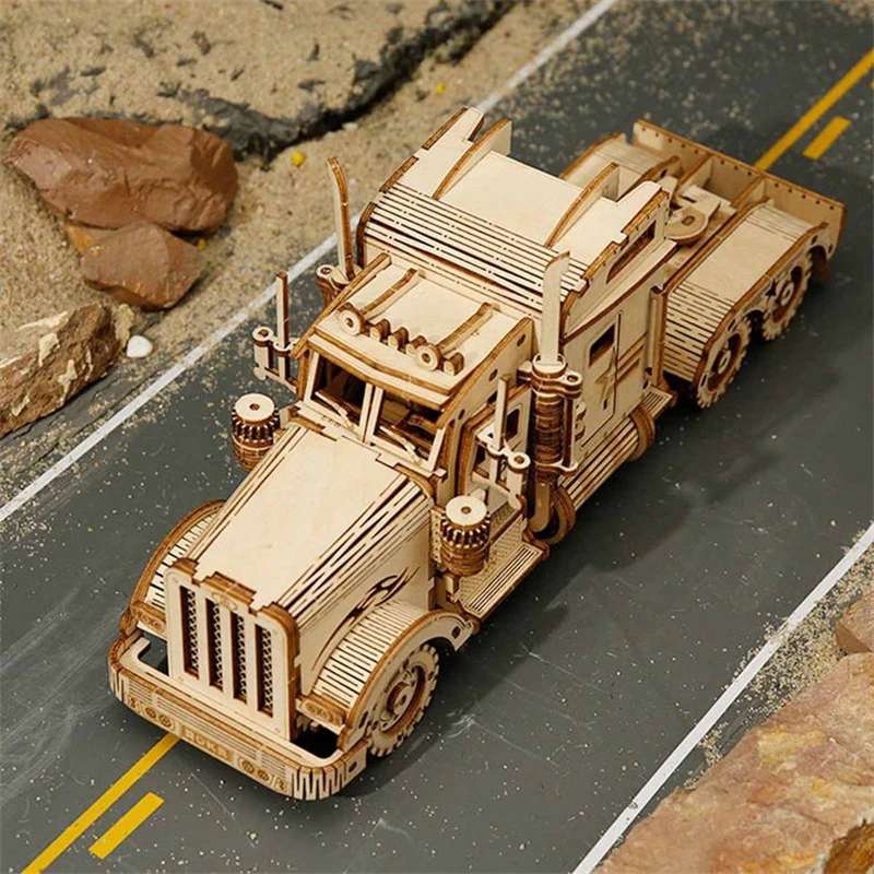 Robotime MC502 ROKR Heavy Truck Scale Model 3D Wooden Puzzle - JOYTOY WORLD