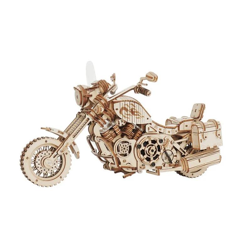 Robotime LK504 ROKR Cruiser Motorcycle 3D Wooden Puzzle - JOYTOY WORLD