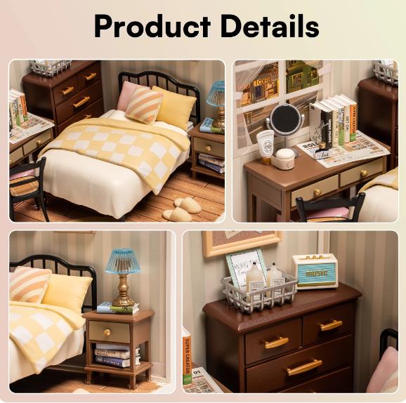 Robotime DW009 Sweet Dream Bedroom - JOYTOY WORLD