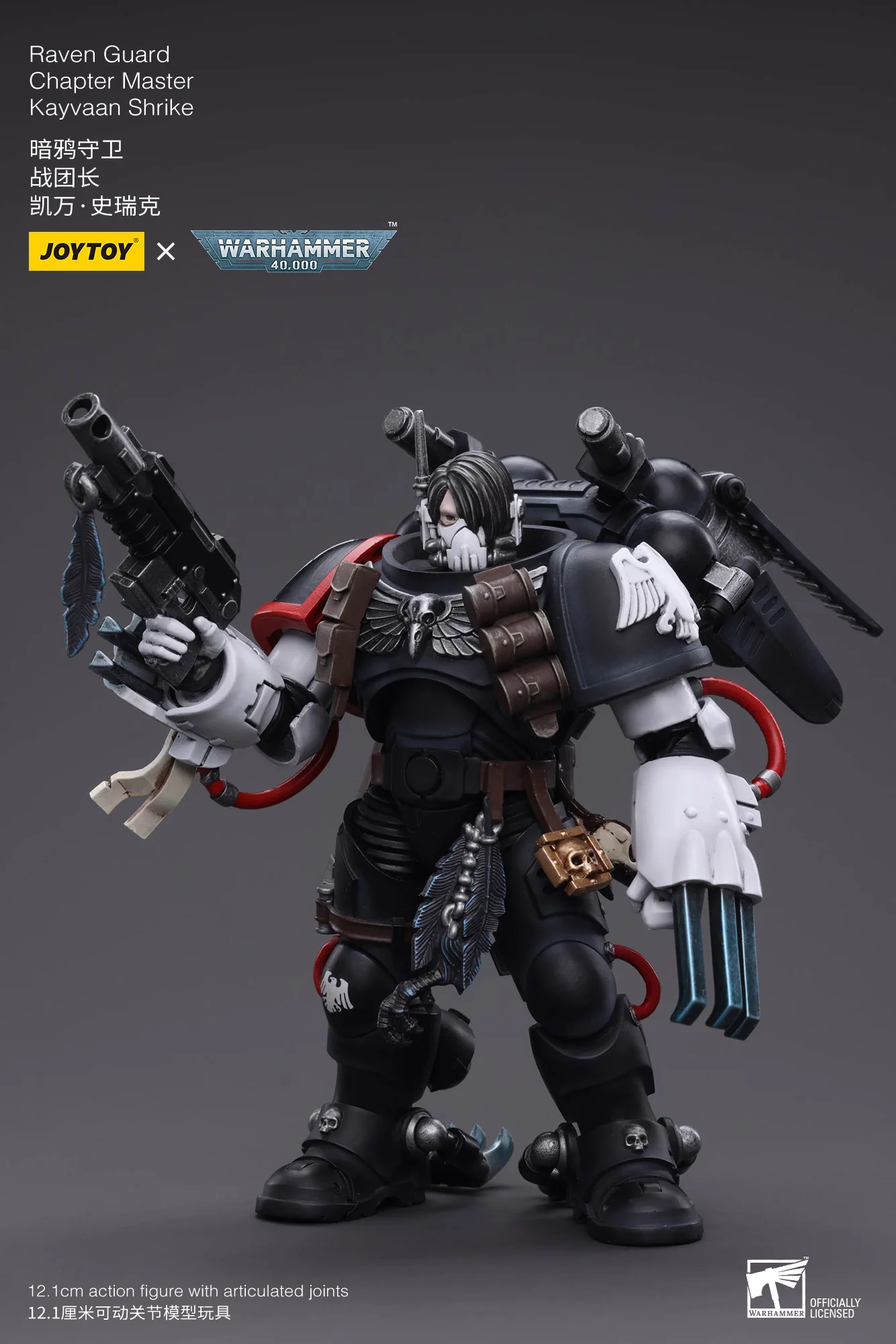 JOYTOY JT6427 Warhammer 40k 1: 18 Raven Guard Chapter Master Kayvaan Shrike - JOYTOY WORLD