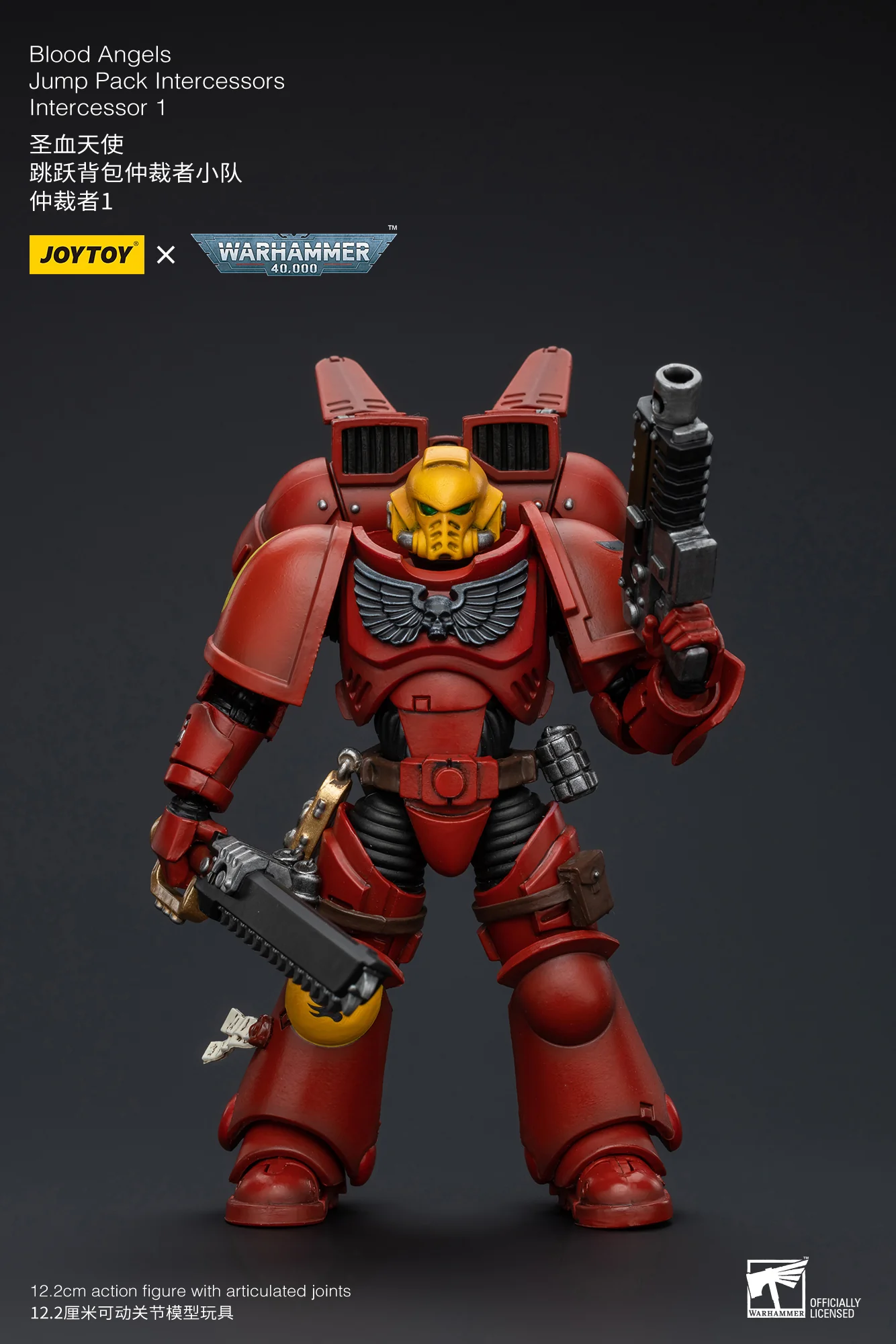 JOYTOY Warhammer 40k 1: 18 Blood Angels Jump Pack Intercessors - JOYTOY WORLD