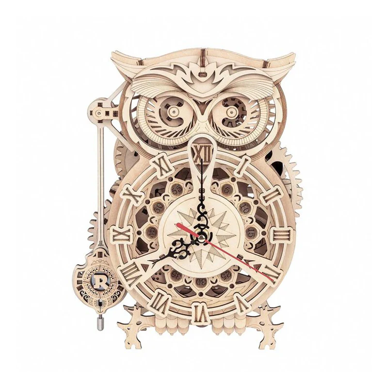 Robotime LK503 Owl Clock - JOYTOY WORLD