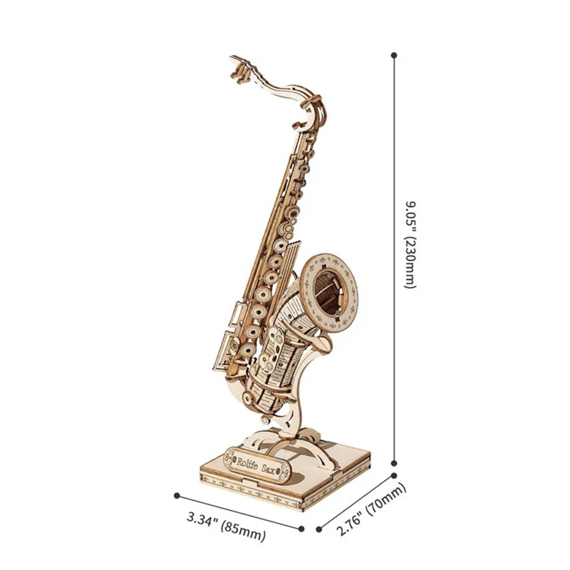 Robotime TG309 Rolife Saxophone 3D Wooden Puzzle - JOYTOY WORLD
