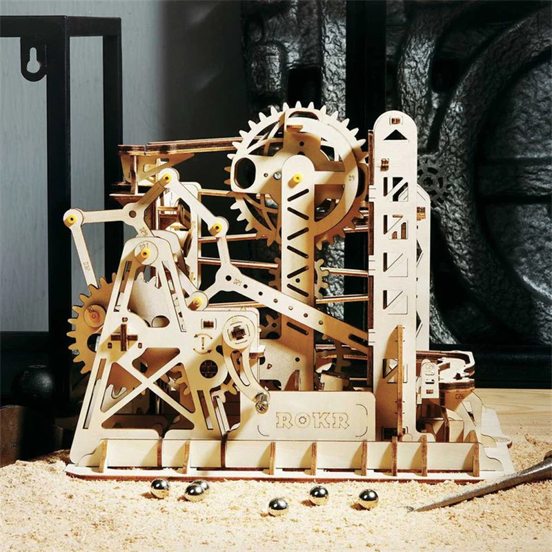 Robotime LG503 ROKR Marble Explorer Swingback Wall Marble Run - JOYTOY WORLD