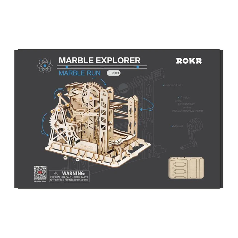 Robotime LG503 ROKR Marble Explorer Swingback Wall Marble Run - JOYTOY WORLD