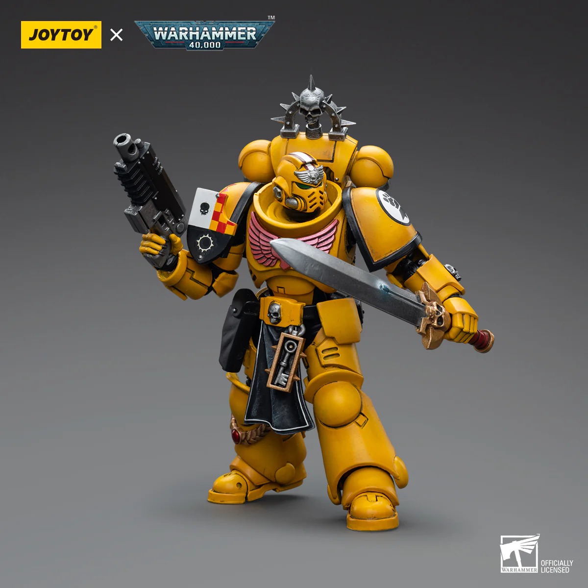 JOYTOY JT7714 Warhammer 40k 1: 18 Imperial Fists Lieutenant with Power Sword - JOYTOY WORLD