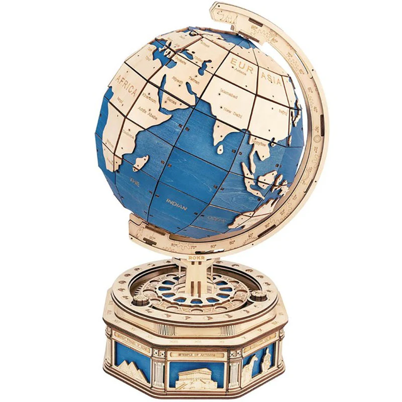 Robotime ST002 The Globe ROKR The Globe Model 3D Wooden Puzzle - JOYTOY WORLD