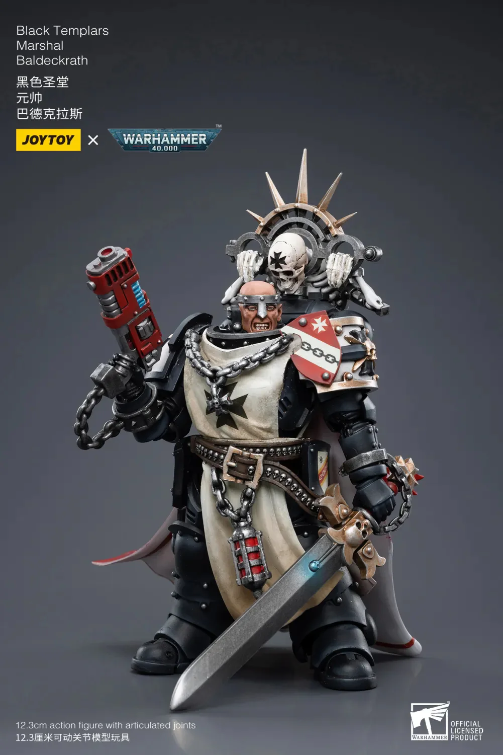JOYTOY Warhammer 40k 1: 18 Black Templars Marshal Primaris Sword Brethren and Emperors Champion - JOYTOY WORLD