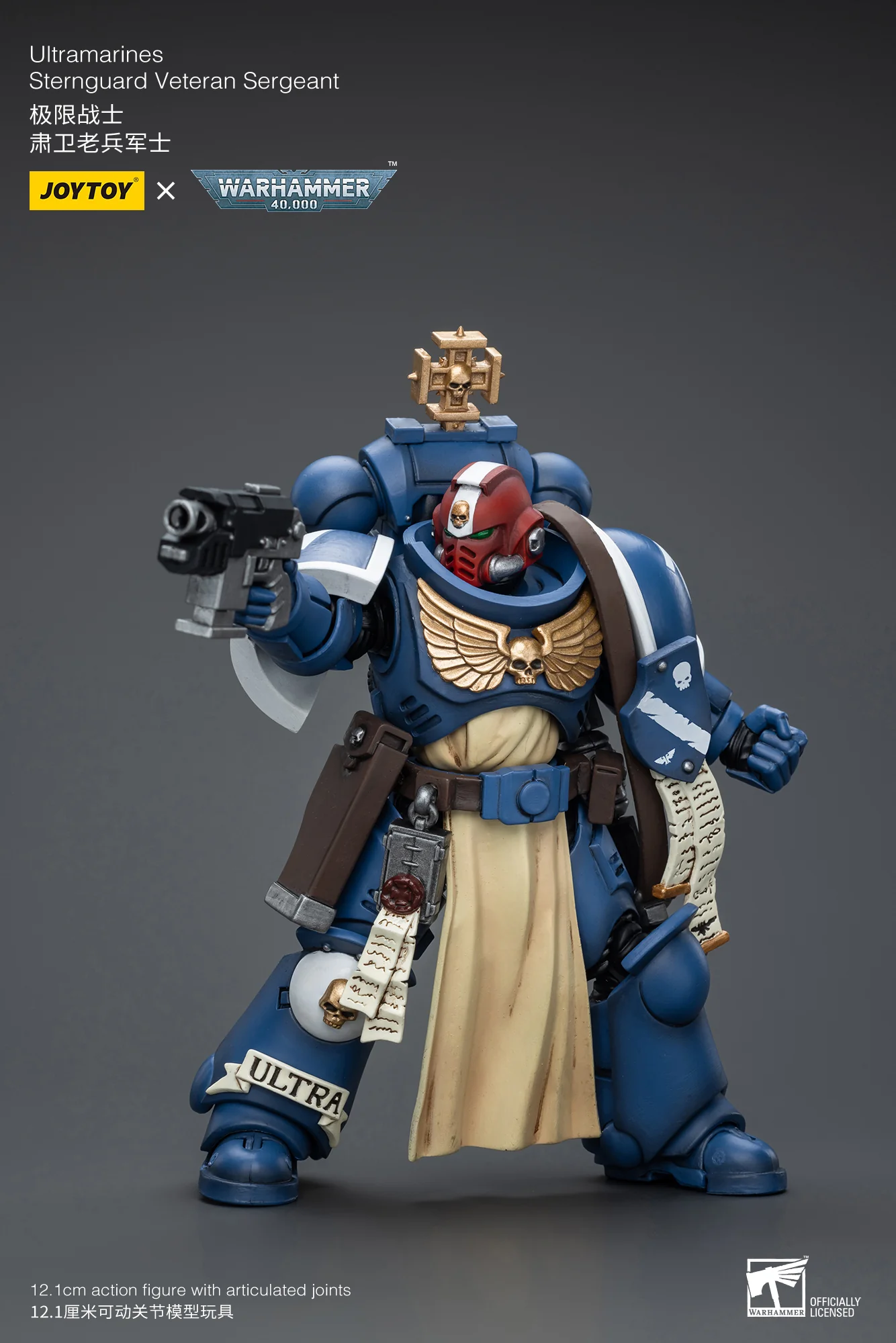 JOYTOY Warhammer 40k 1: 18 Ultramarines Sternguard Veteran Sergeant - JOYTOY WORLD