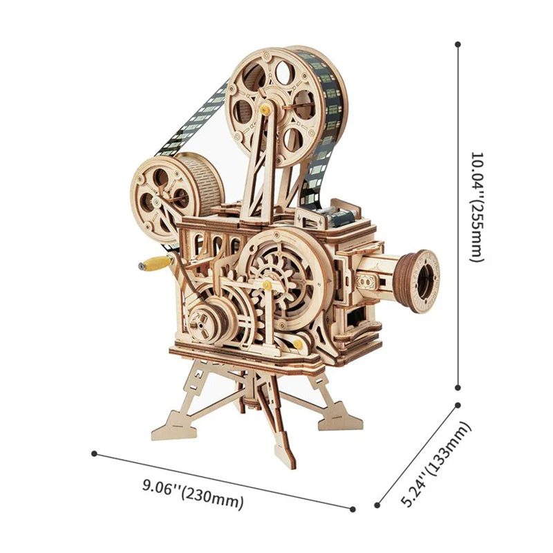 Robotime LK601 ROKR Vitascope Movie Projector 3D Wooden Puzzle - JOYTOY WORLD