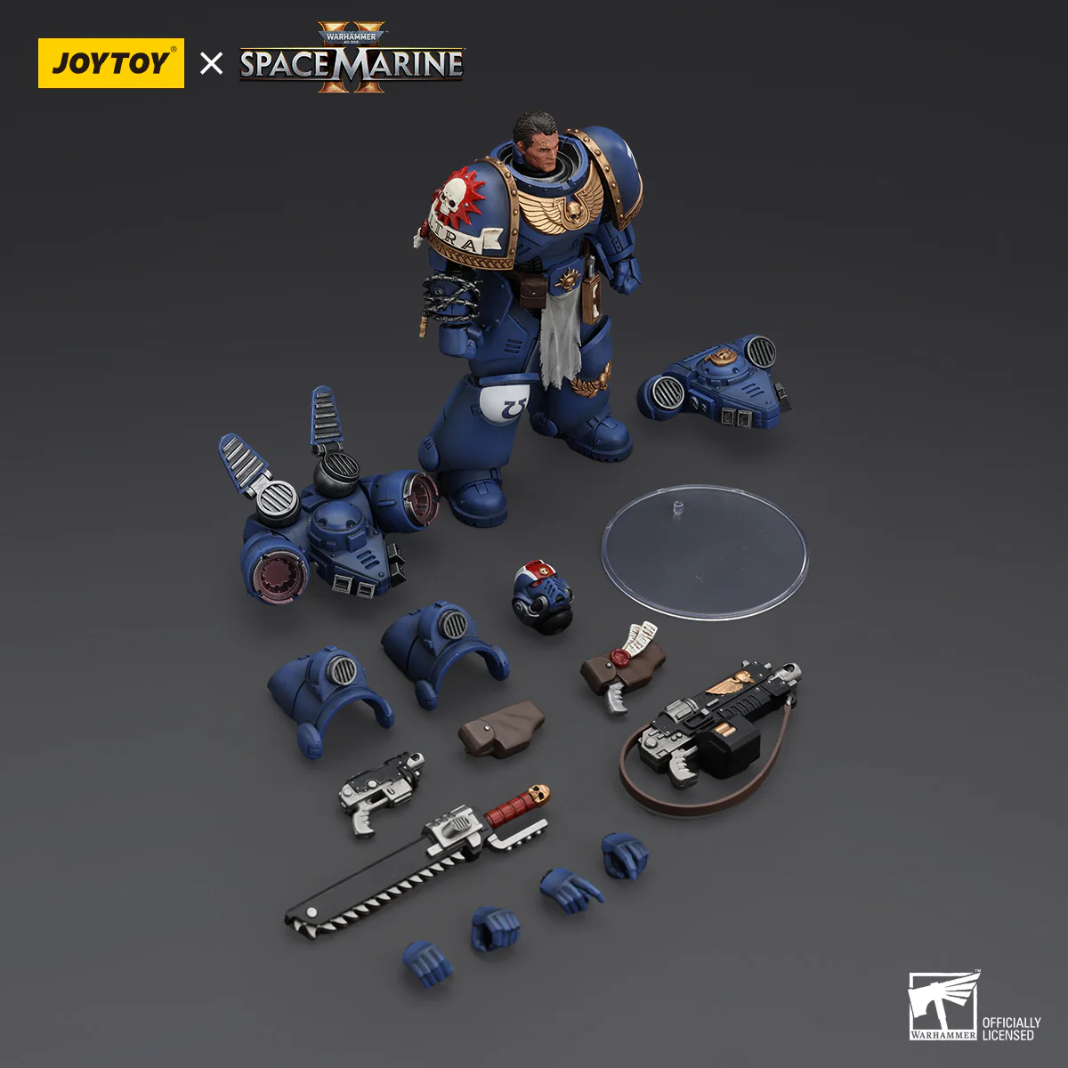 ゲームキャラクター JoyToy Warhammer 40k Lieutenant Titus CE JOYTOY Warhammer 40k Space Marine 2 1: 18 Ultramarines