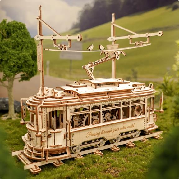 Robotime LK801 classic city Tram - JOYTOY WORLD